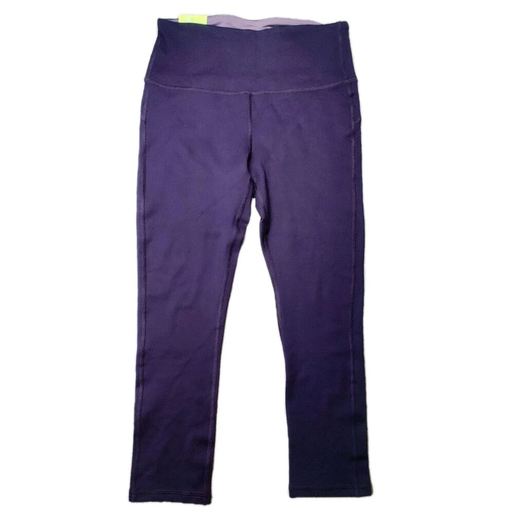 Marika Sport Tummy Control Leggings Small Eggplant Dry-Wik High Waist NWT